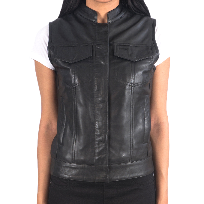 Motorbike Leather Vest