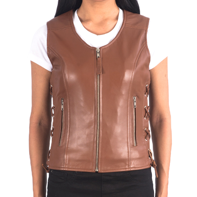 Motorbike Leather Vest