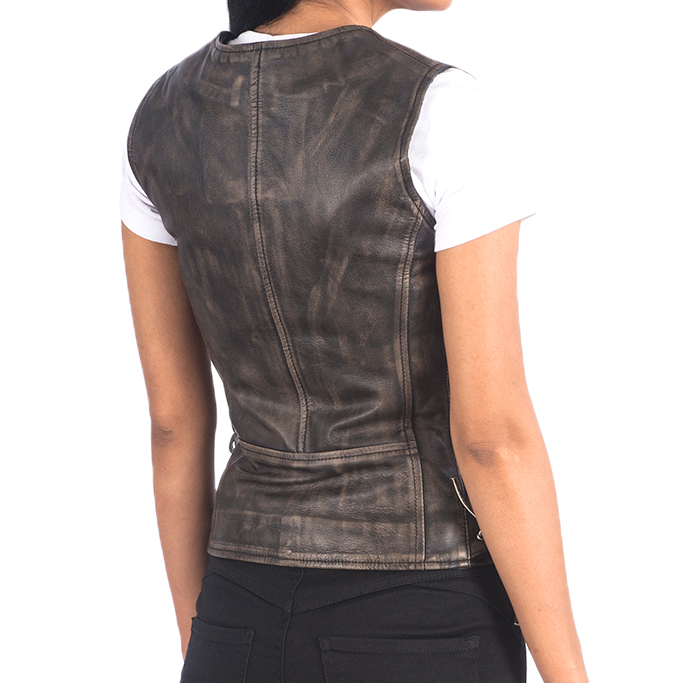 Motorbike Leather Vest