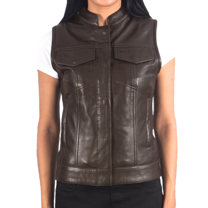 Motorbike Leather Vest