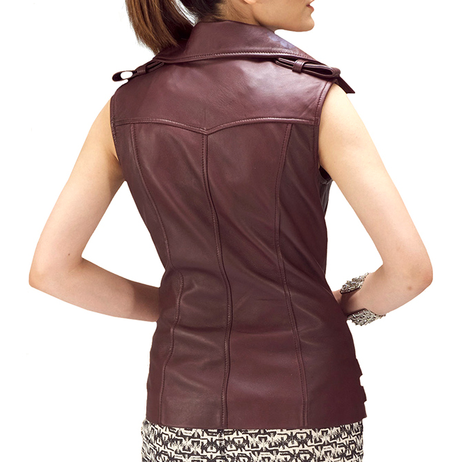 Motorbike Leather Vest