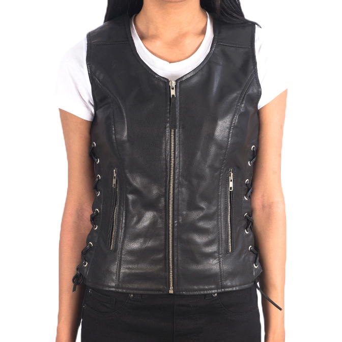 Motorbike Leather Vest