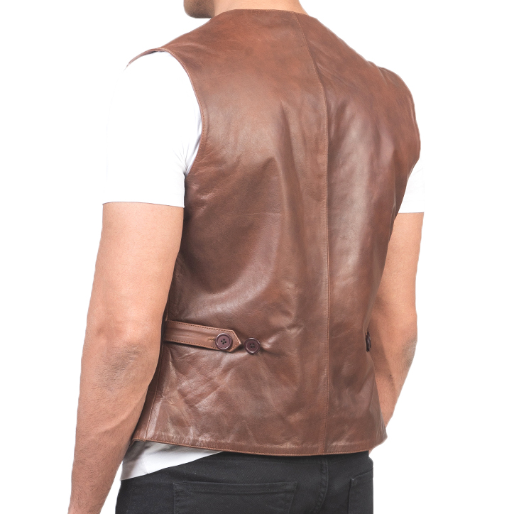 Motorbike Leather Vest