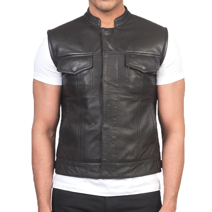 Motorbike Leather Vest