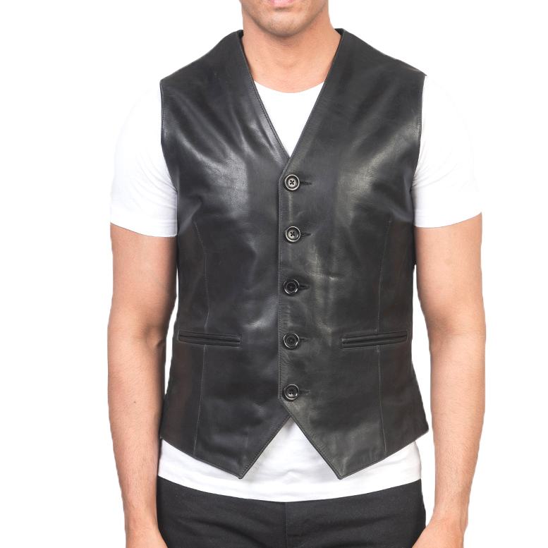 Motorbike Leather Vest